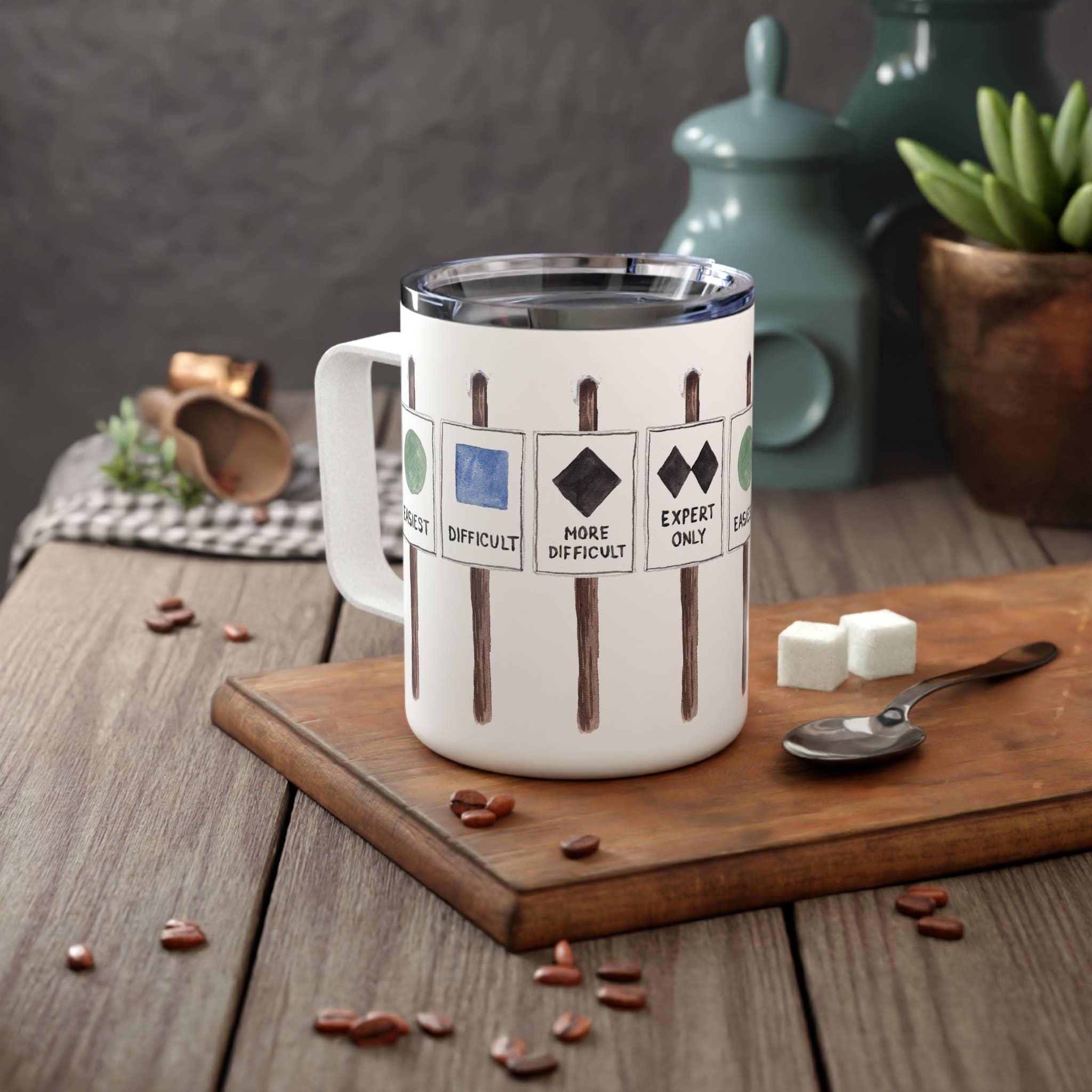 Ski Signs Insulated Travel Mug