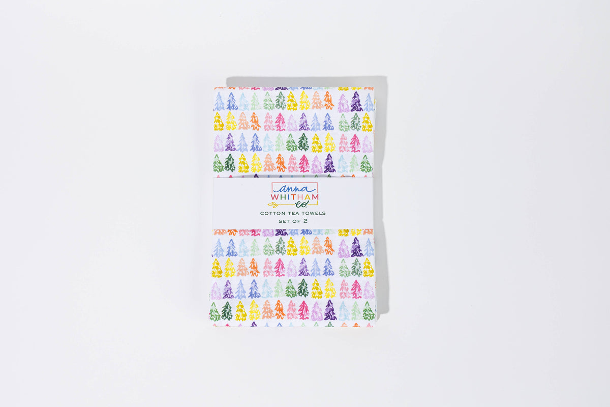 Rainbow Trees Tea Towel