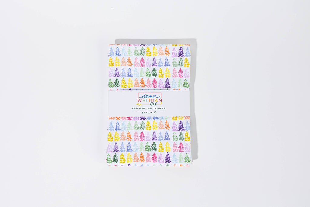 Rainbow Trees Tea Towel