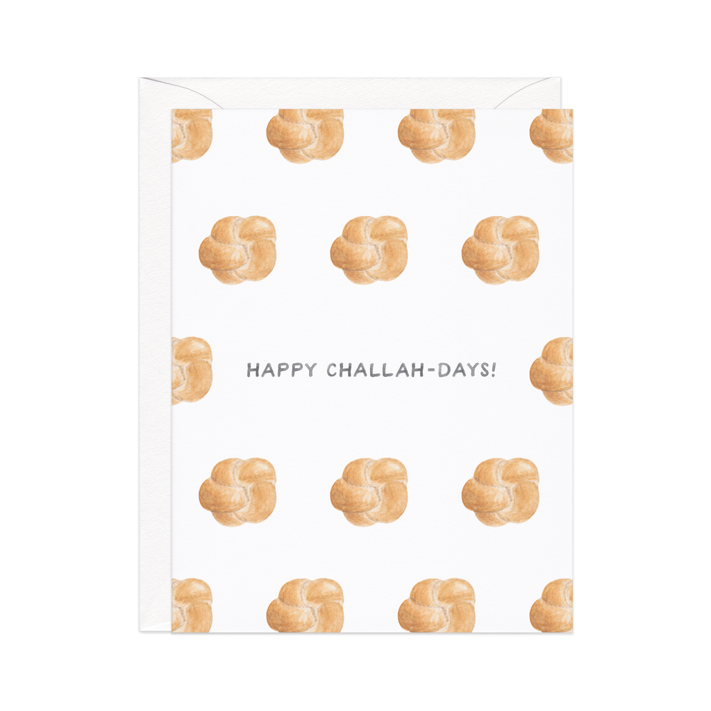 Happy Challah-Days — Food Pun Hanukkah Card BOX SET