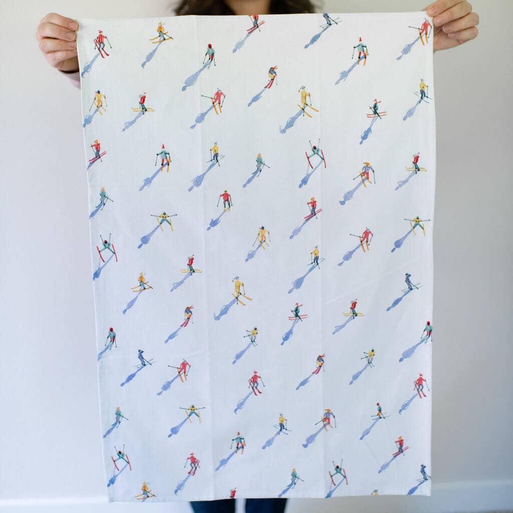 Skiers Tea Towel
