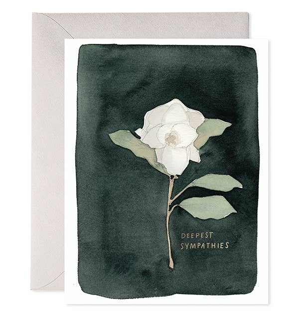 White Flower — Sympathy & Condolence Card
