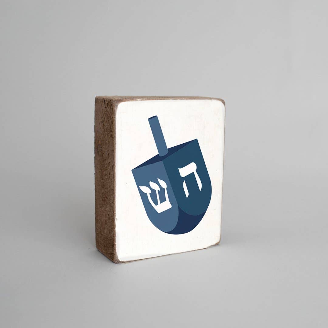 Dreidel Decorative Wooden Block