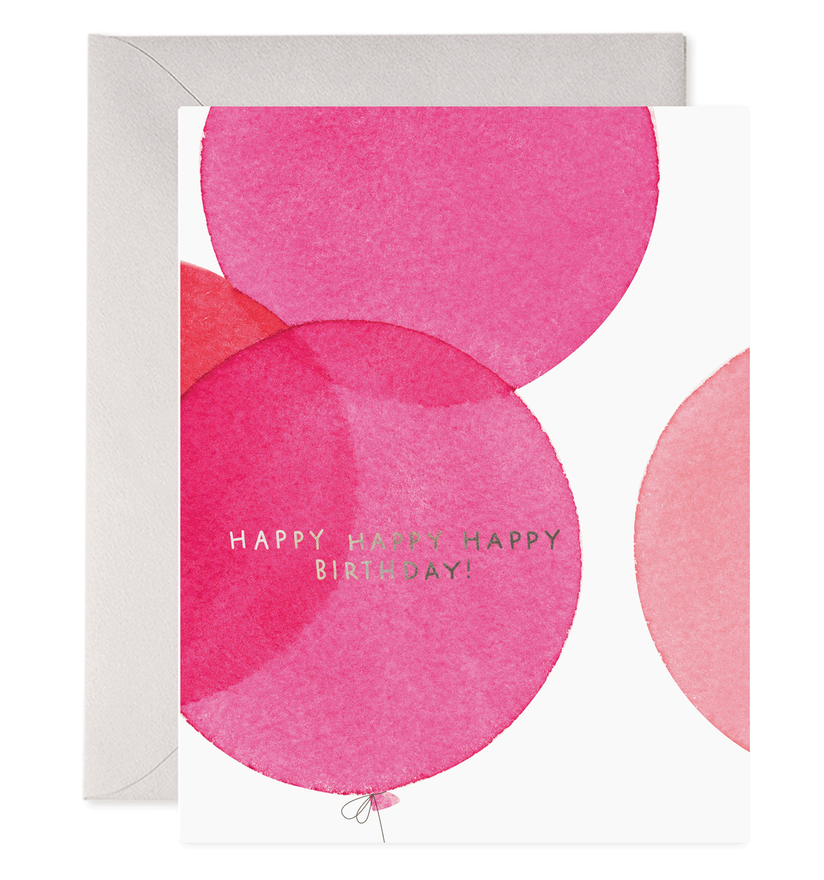 Pink Balloons — Birthday Card