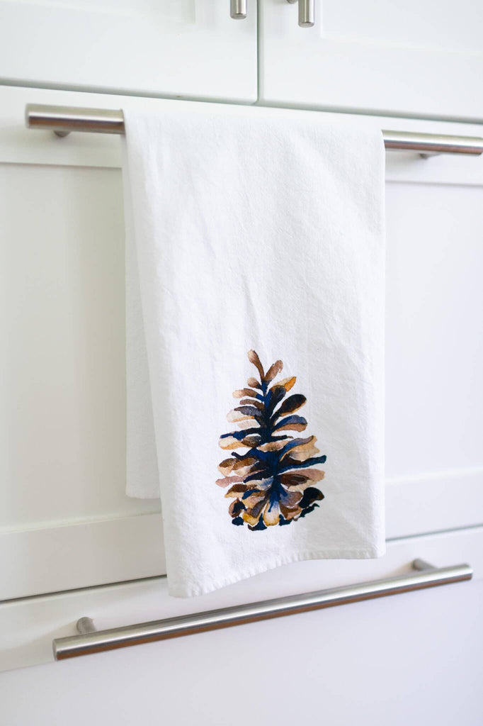 Pinecone Tea Towel