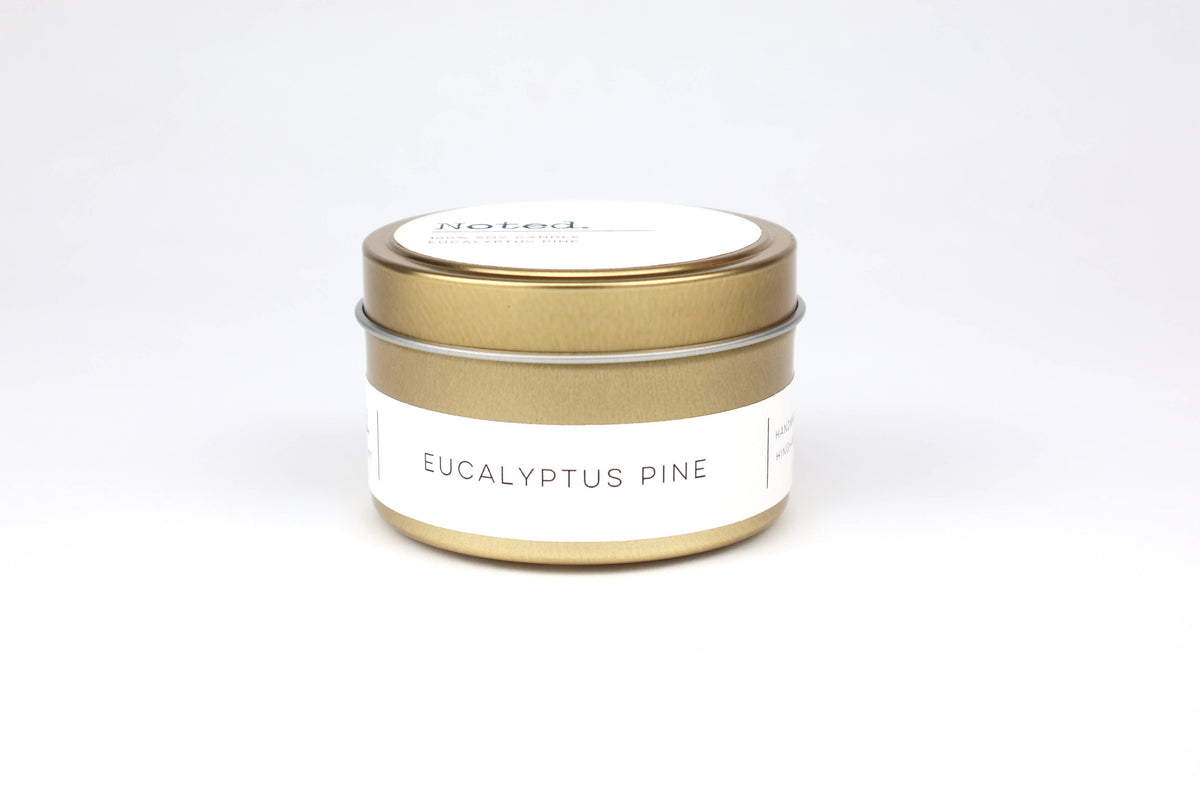 Eucalyptus Pine Soy Candle | 5 oz Gold Tin