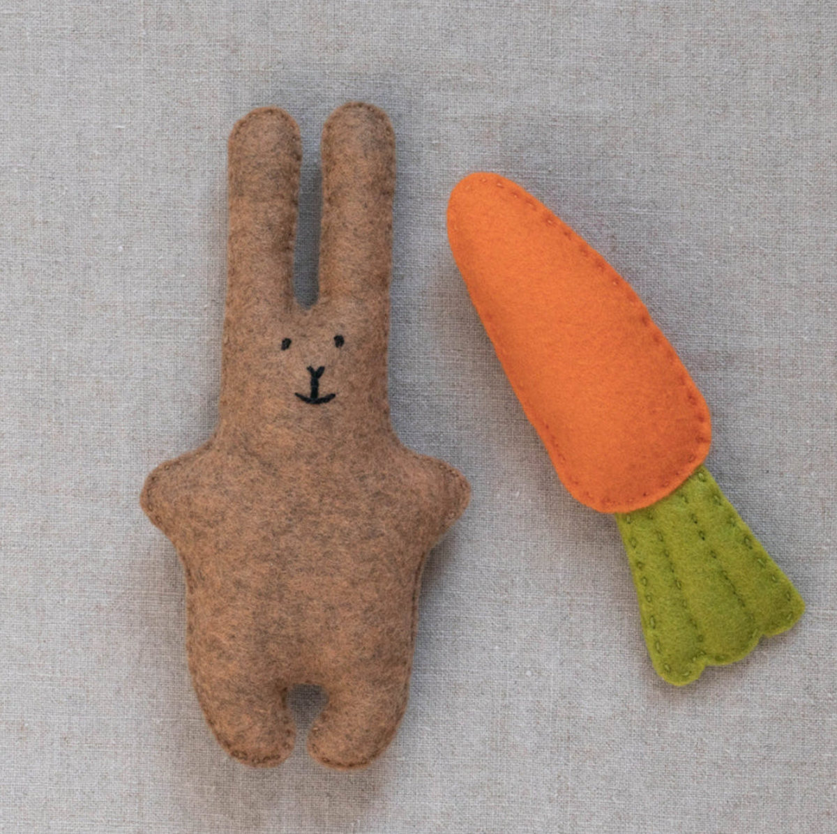 Kids Felt Sewing Kit | Bunny & Carrot Plush Craft Kit for Kids 6+