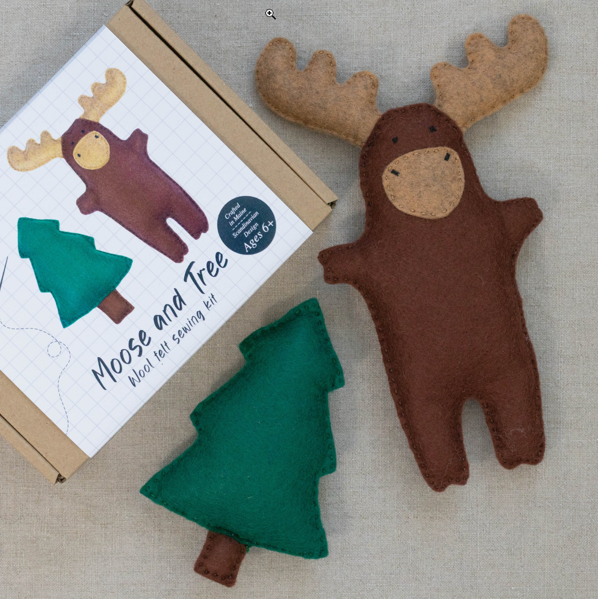 Kids Felt Sewing Kit | Moose & Tree Plush Craft Kit for Kids 6+