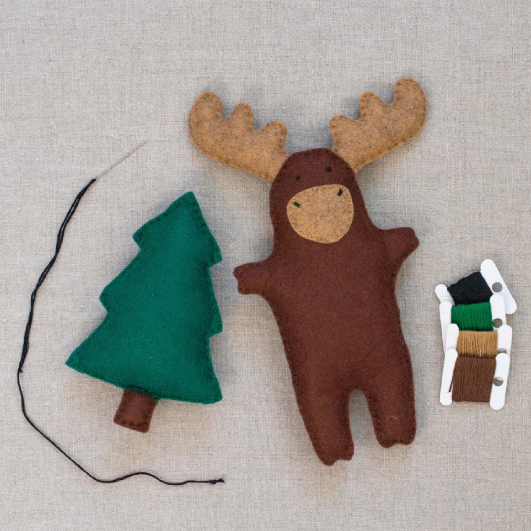 Kids Felt Sewing Kit | Moose & Tree Plush Craft Kit for Kids 6+