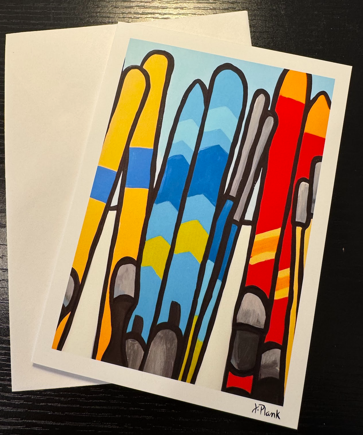 Skis Greeting Card