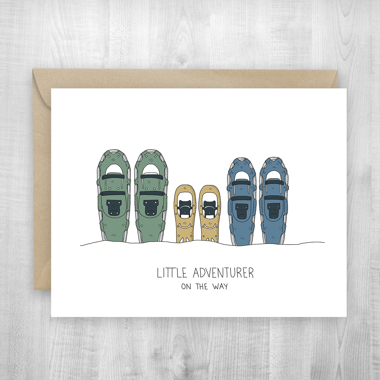 Baby Snow Shoes Card