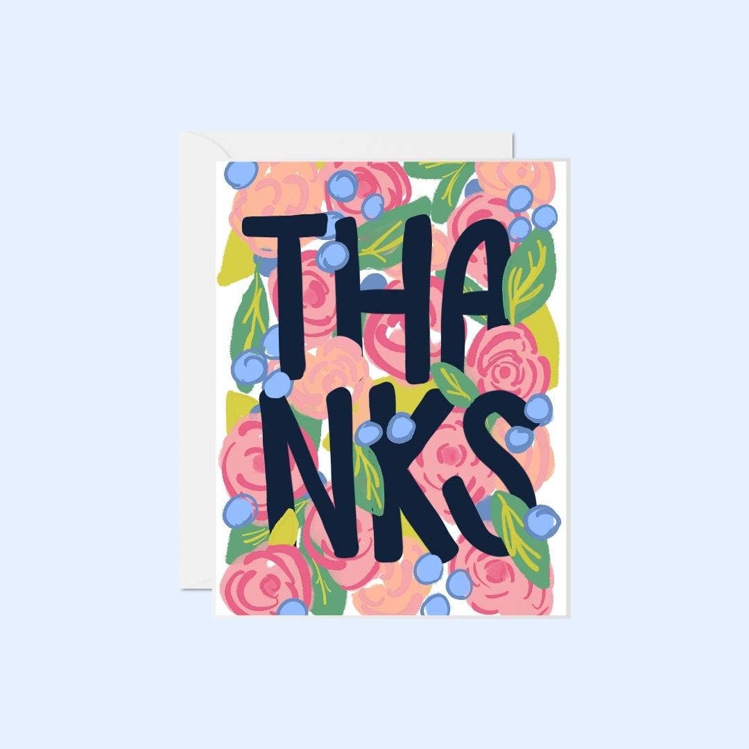 Floral Thanks Notecard Set