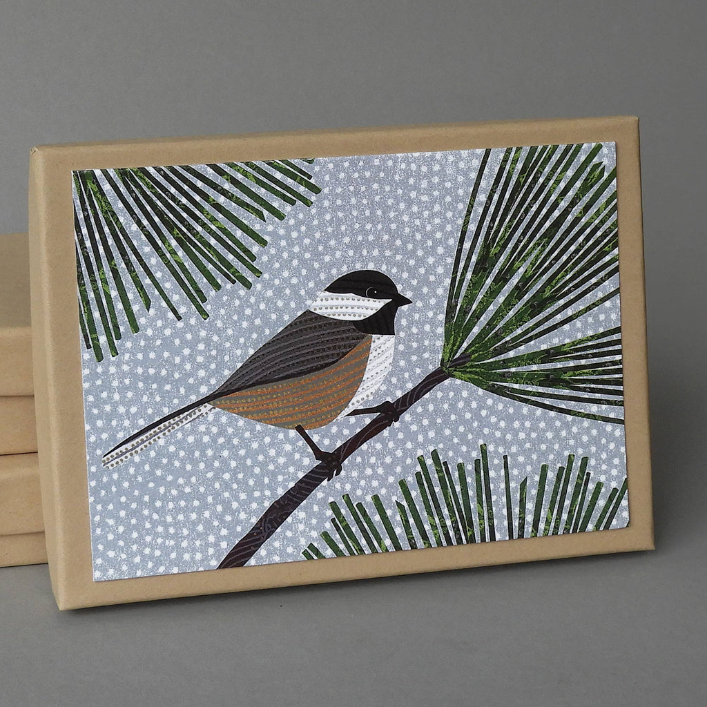 Chickadee Box: 10 Blank Nature-Inspired Christmas Cards