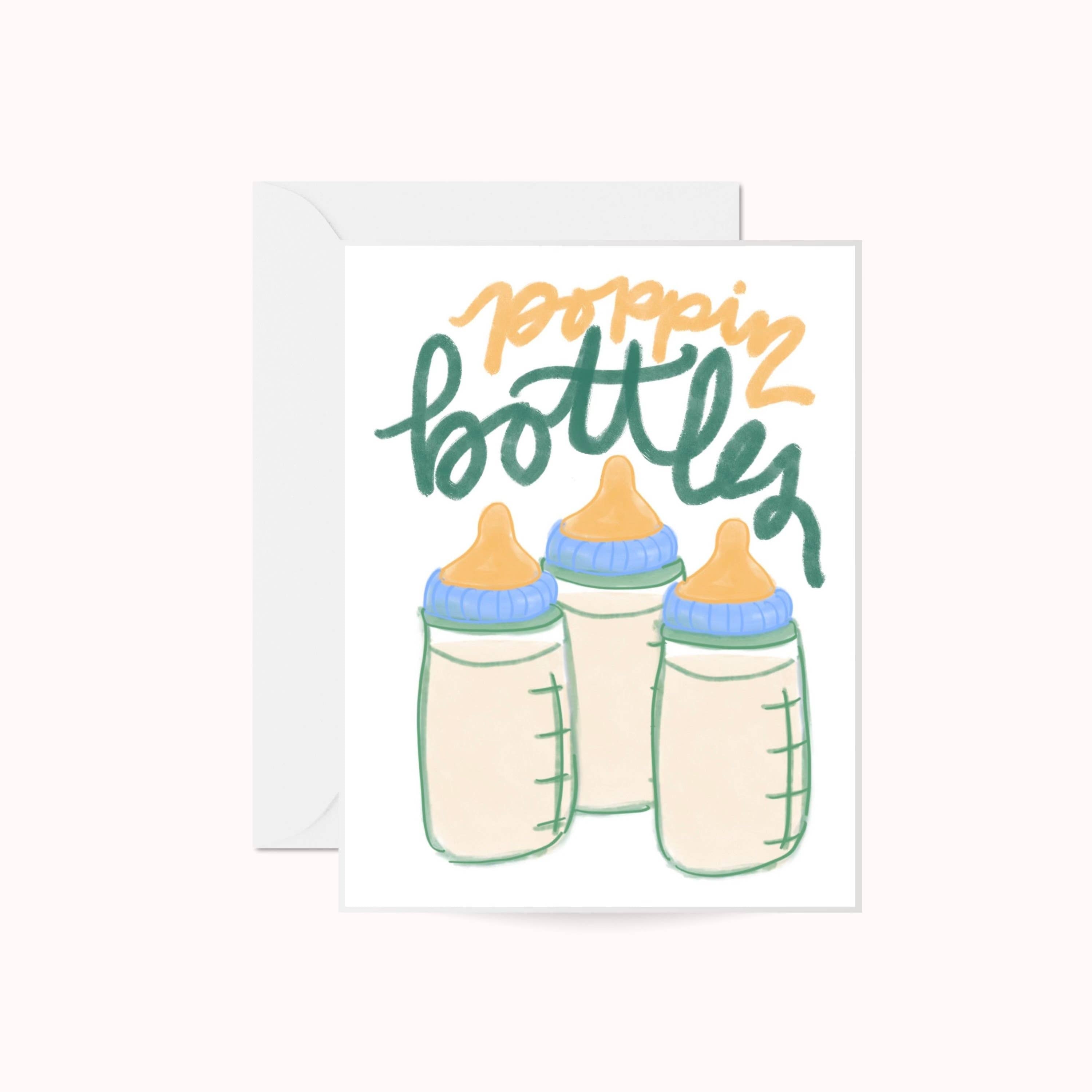 Poppin' Bottles — Baby Shower Card