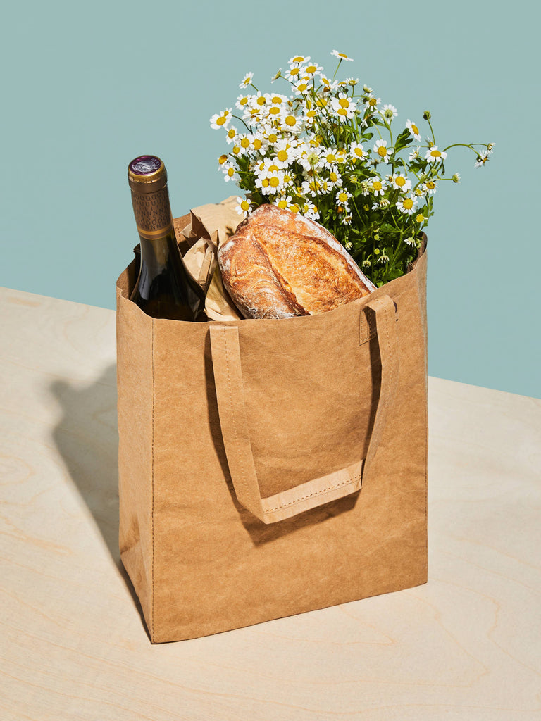 Market Tote Mini, Reusable Vegan Leather Shopping Bag