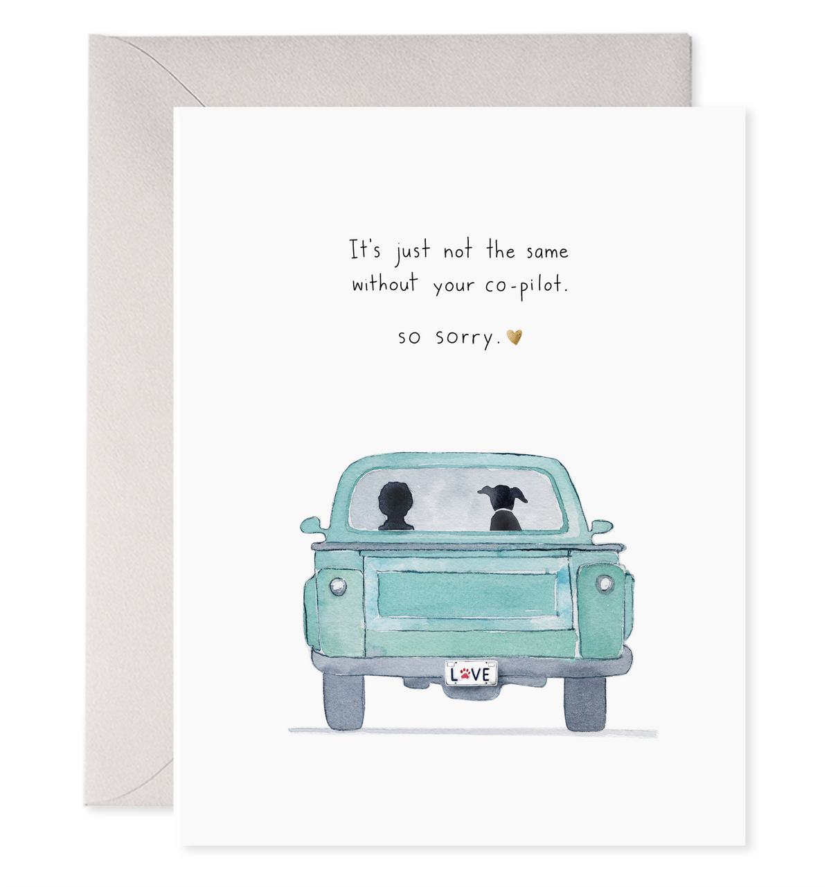 Co-Pilot — Dog Loss Sympathy Card