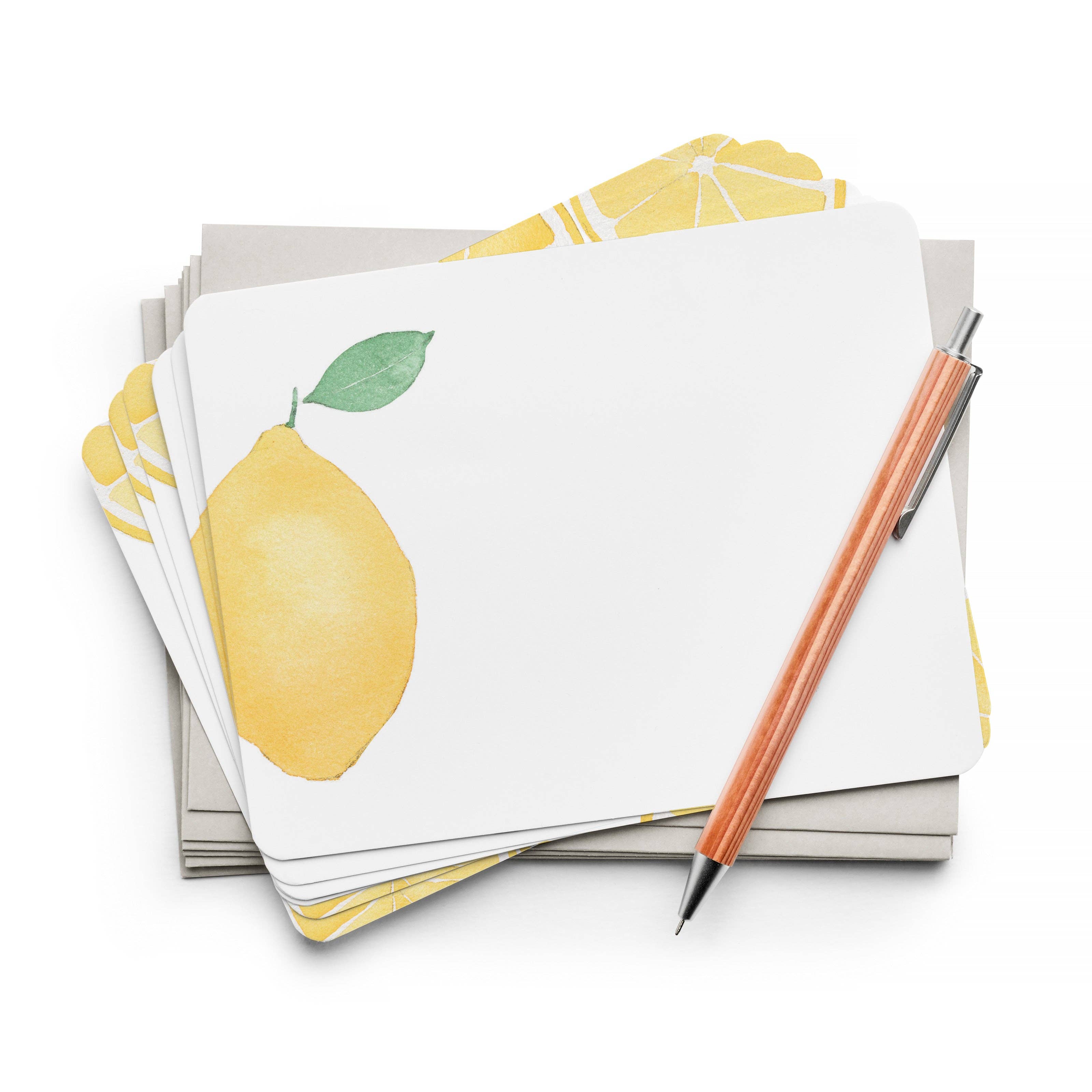 Lemon Flat Note — Boxed Set of 8
