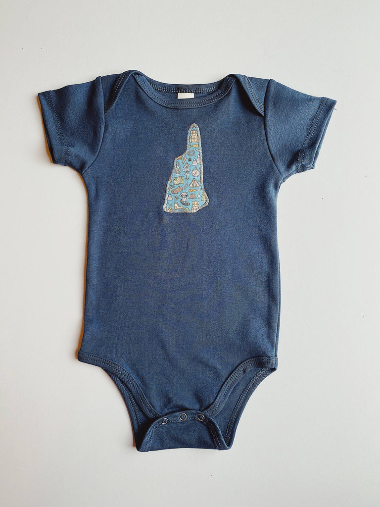 New Hampshire Baby Bodysuit - Camp