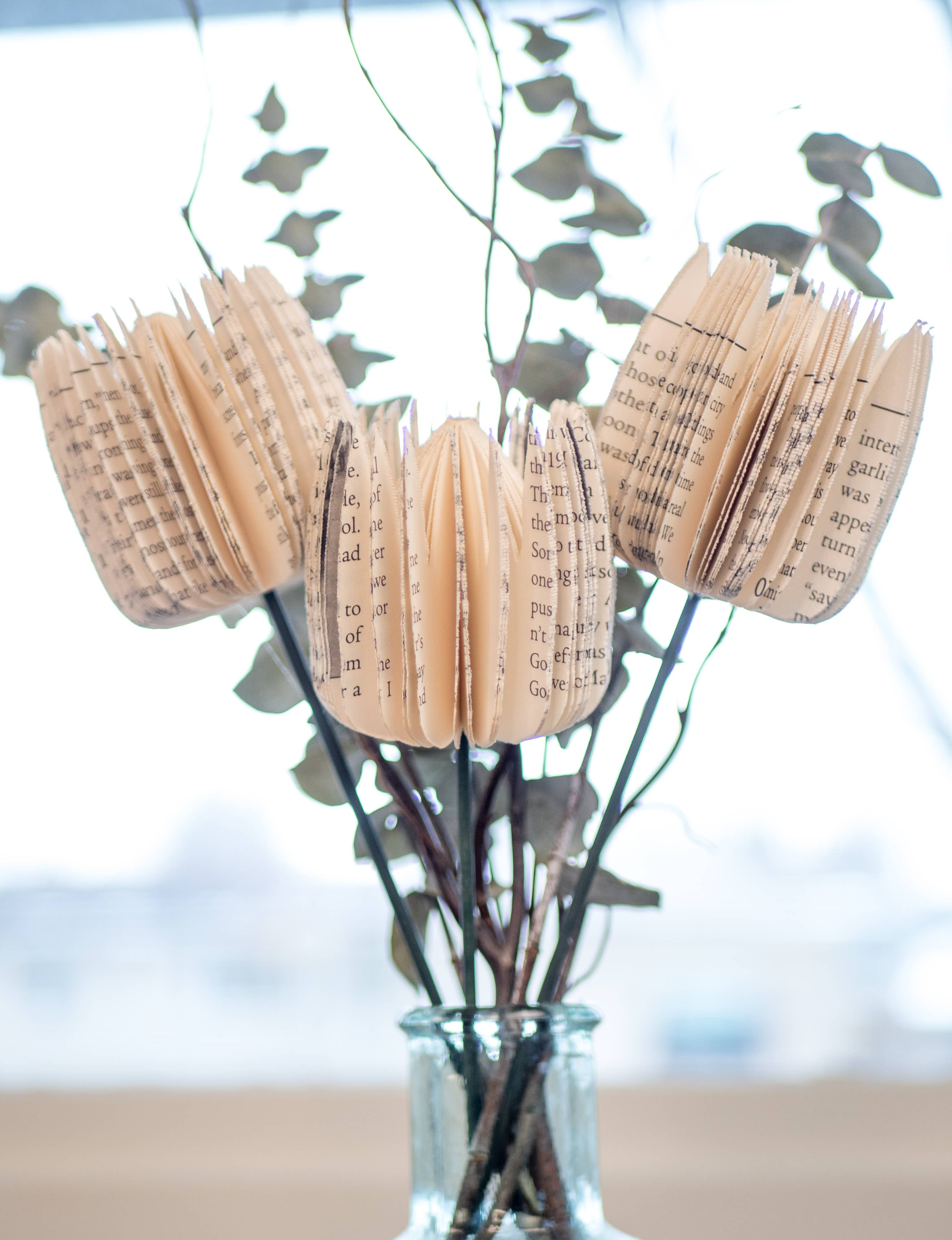 Repurposed Book Tulip
