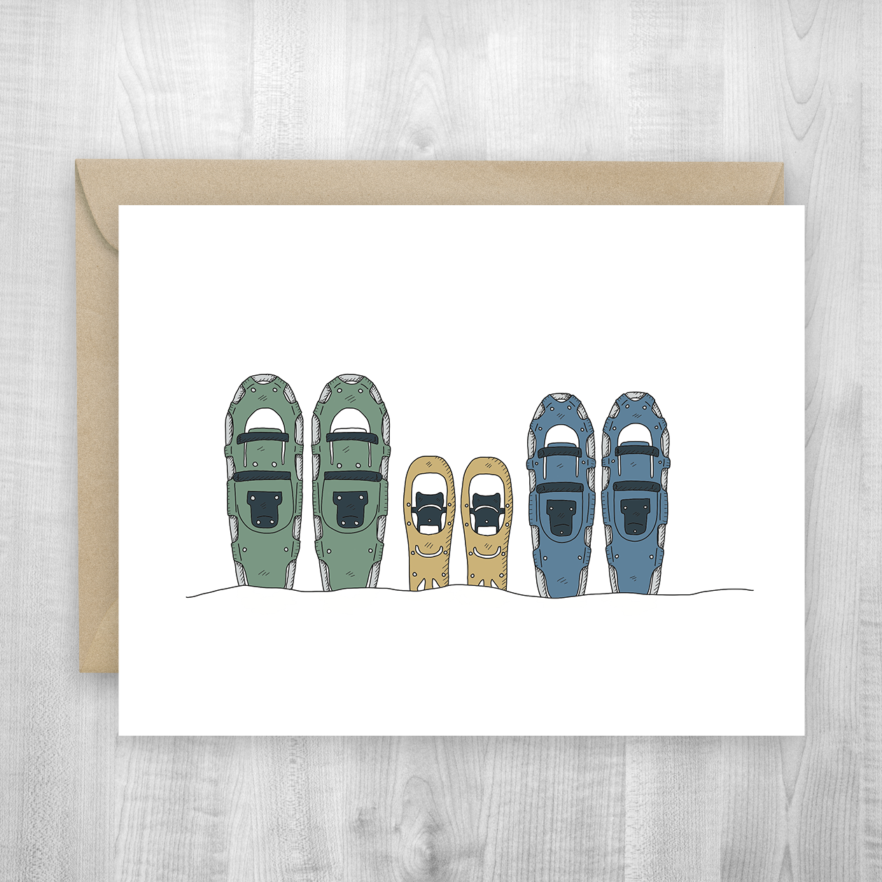 Baby Snow Shoes Card