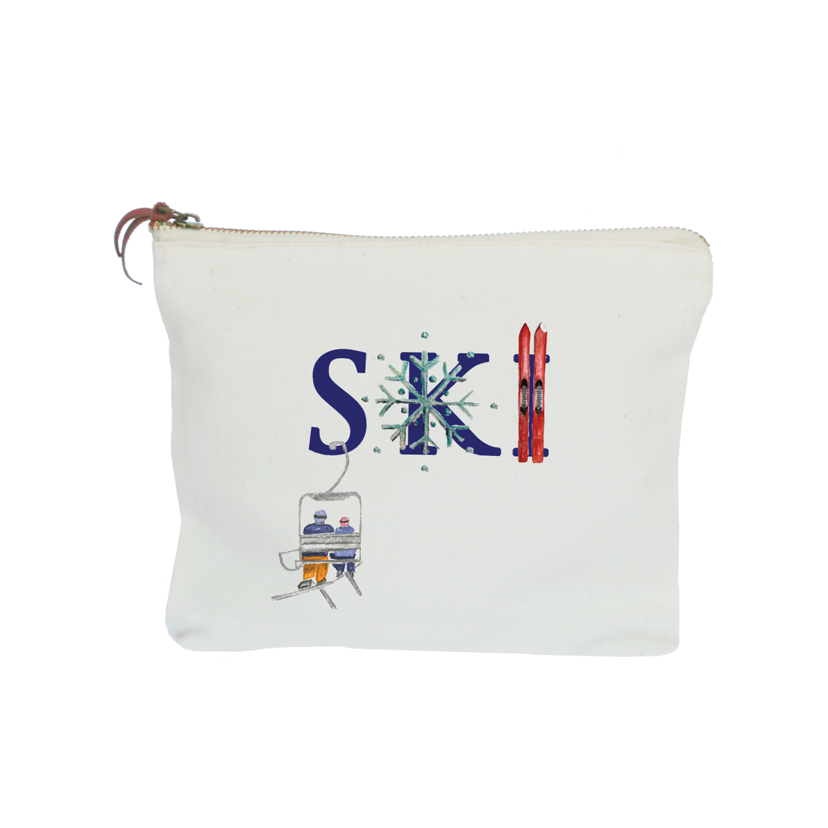 Ski Zipper Pouch