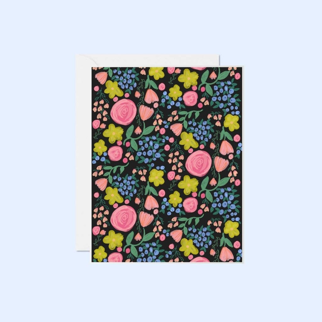 Emmeline Charcoal Floral Notecard Set