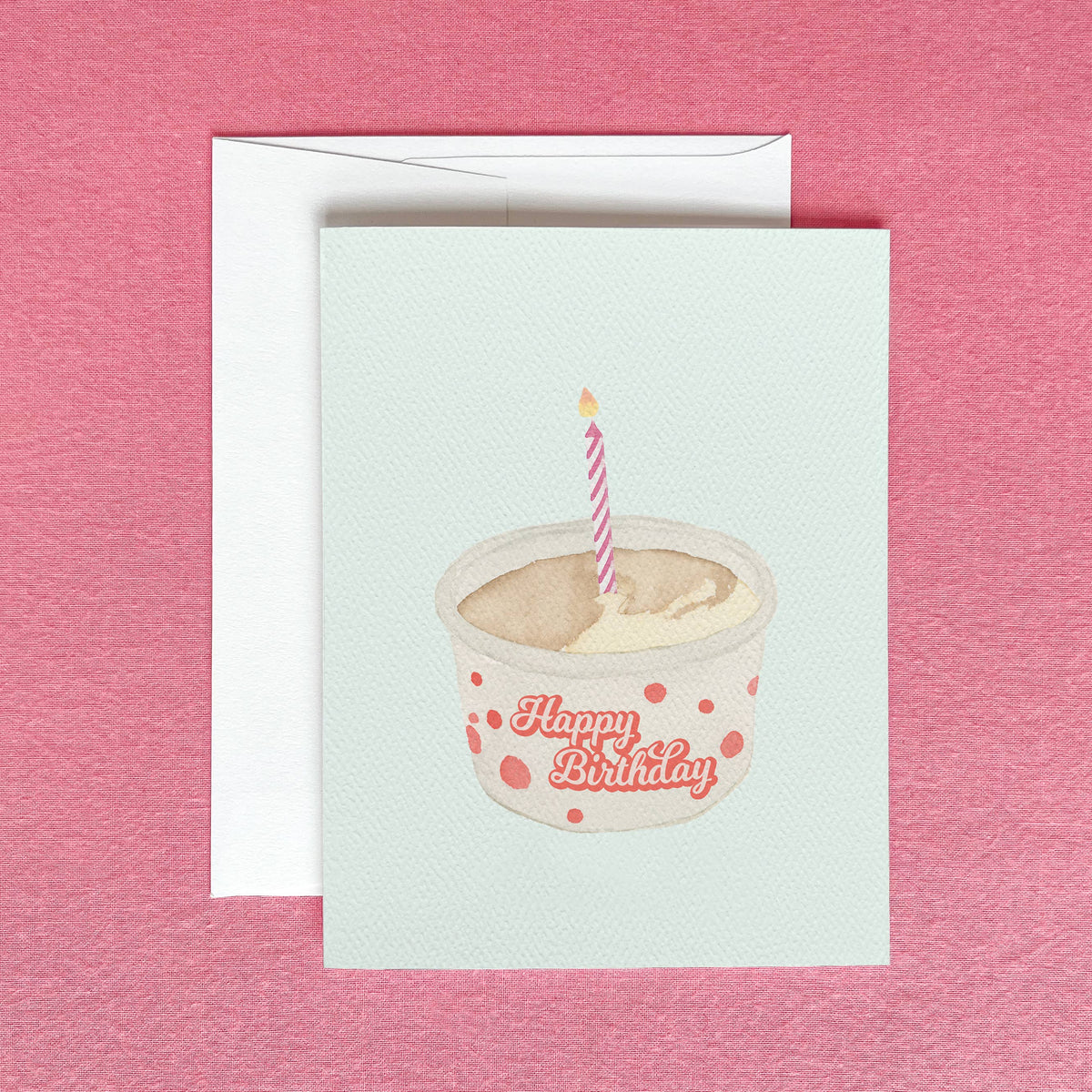 Ice Cream Cup — Happy Birthday Card