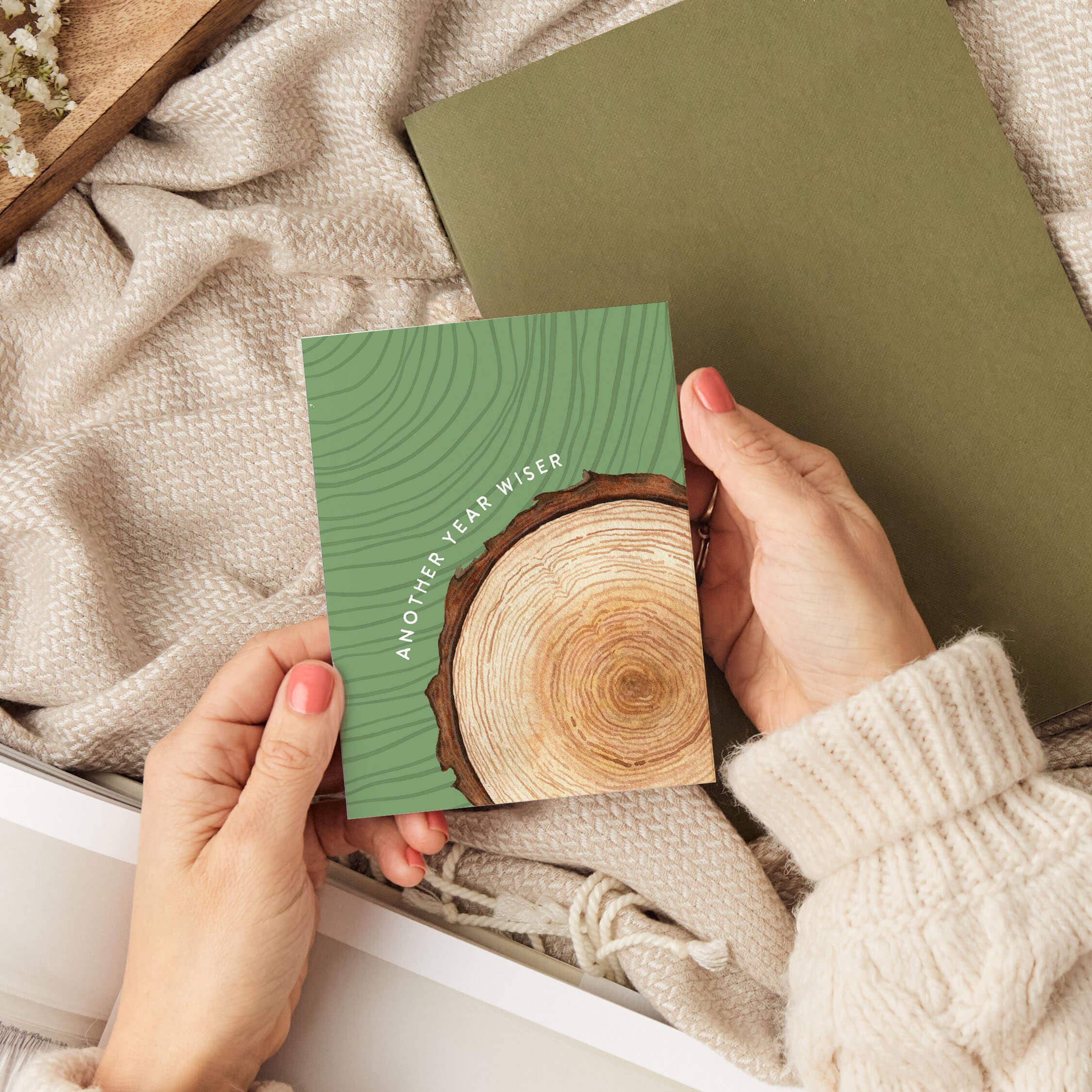 Another Year Wiser | Tree Ring Birthday Card