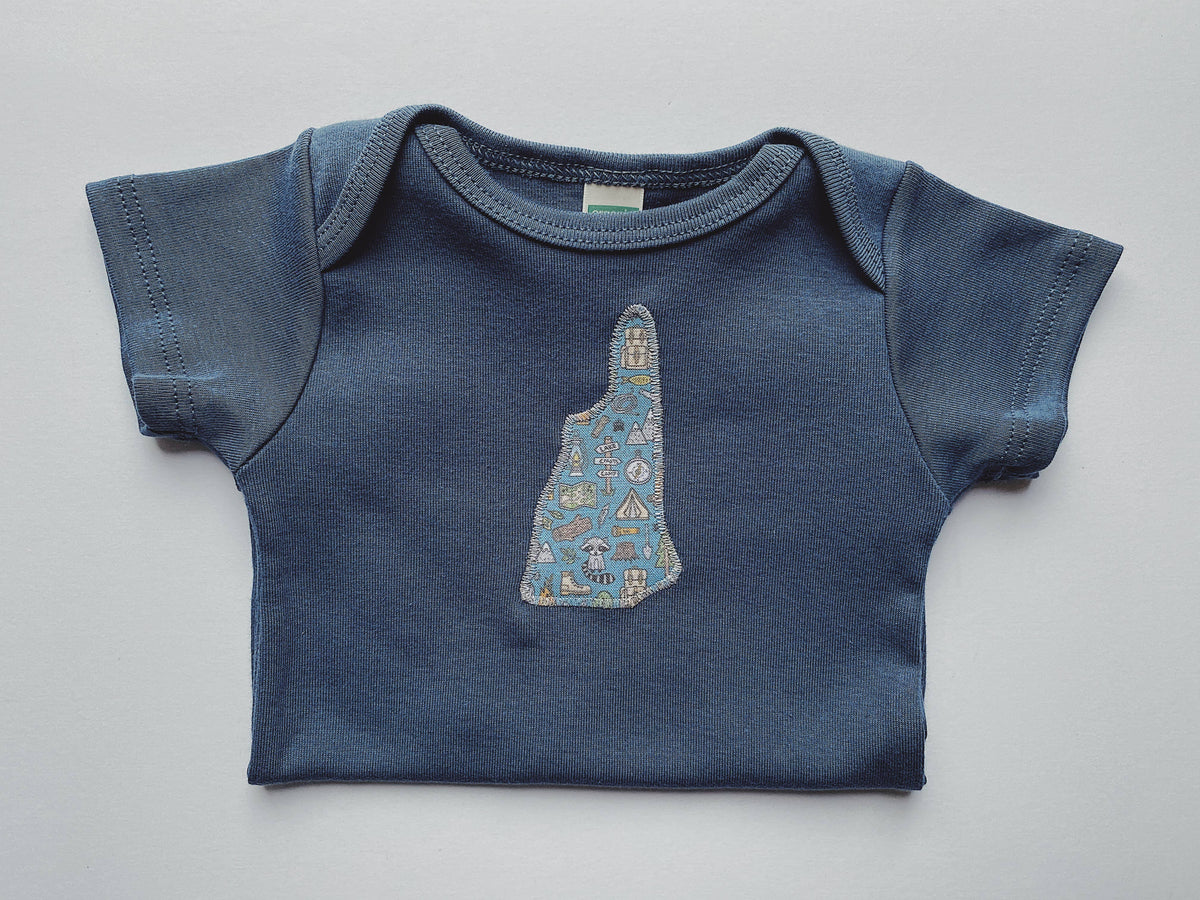 New Hampshire Baby Bodysuit — Camp