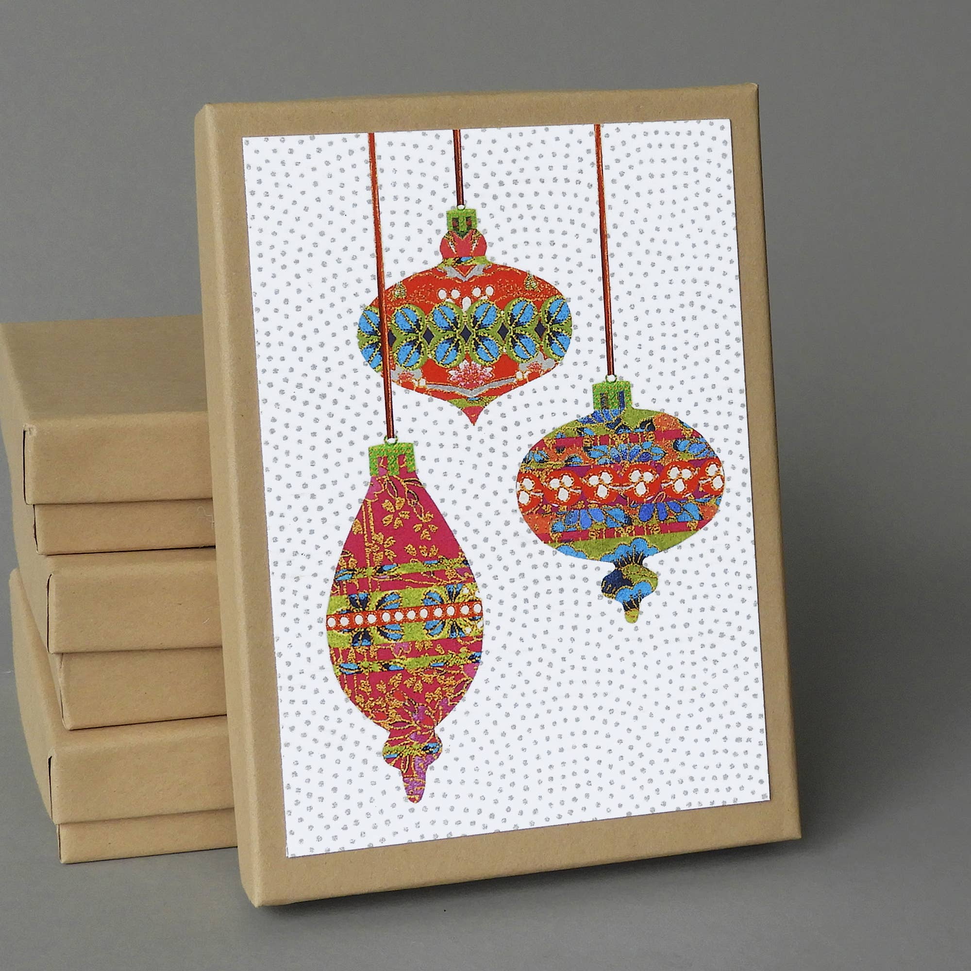 Vintage Ornaments Box: 10 Blank Christmas Cards