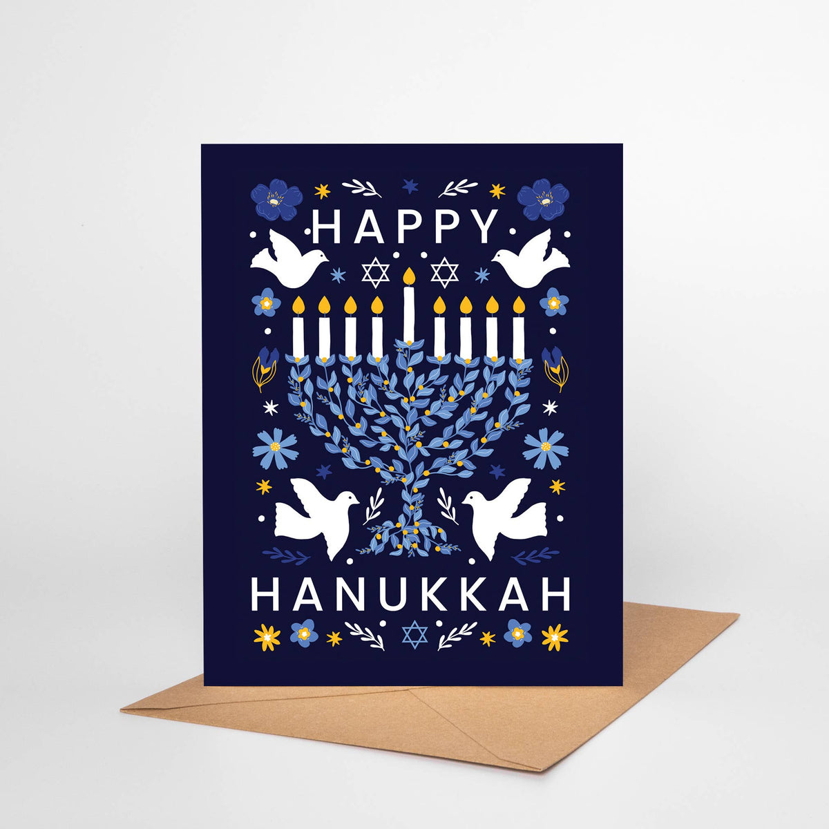 White Doves Hanukkah Card | Boxed Set of 6