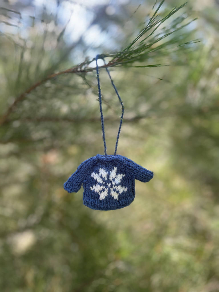 Set of 5 Mini Sweater Snowflake Ornaments