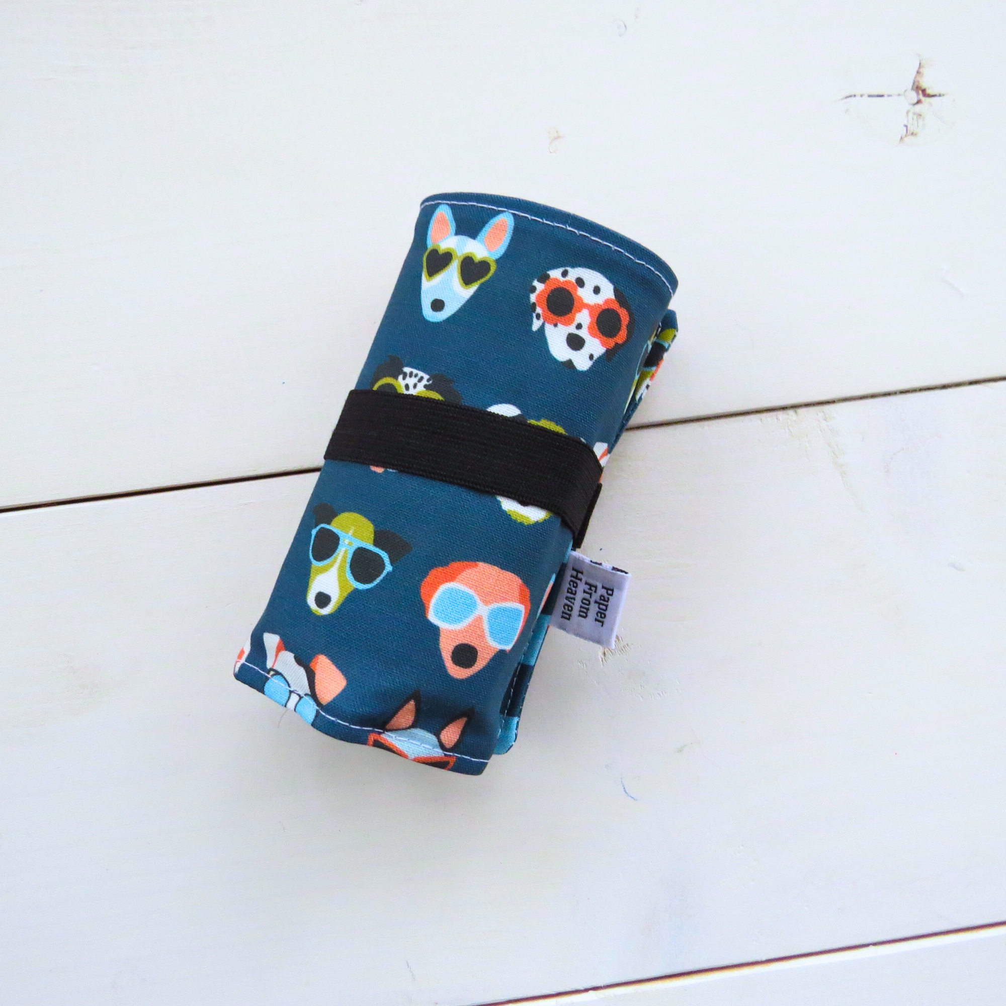 Dog Crayon Roll-Up | Travel Art Organizer for Kids