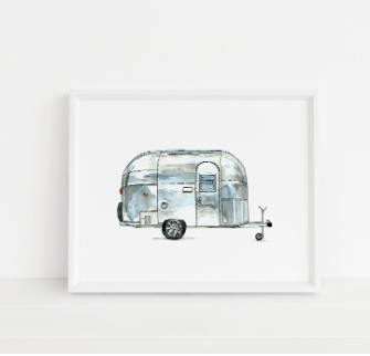Vintage Airstream Trailer Art Print