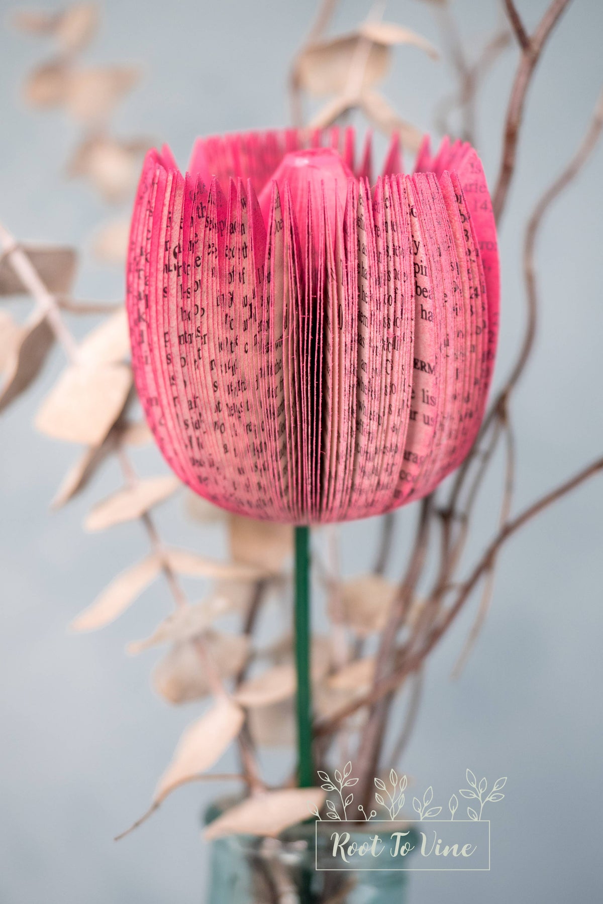 Repurposed Book Tulip