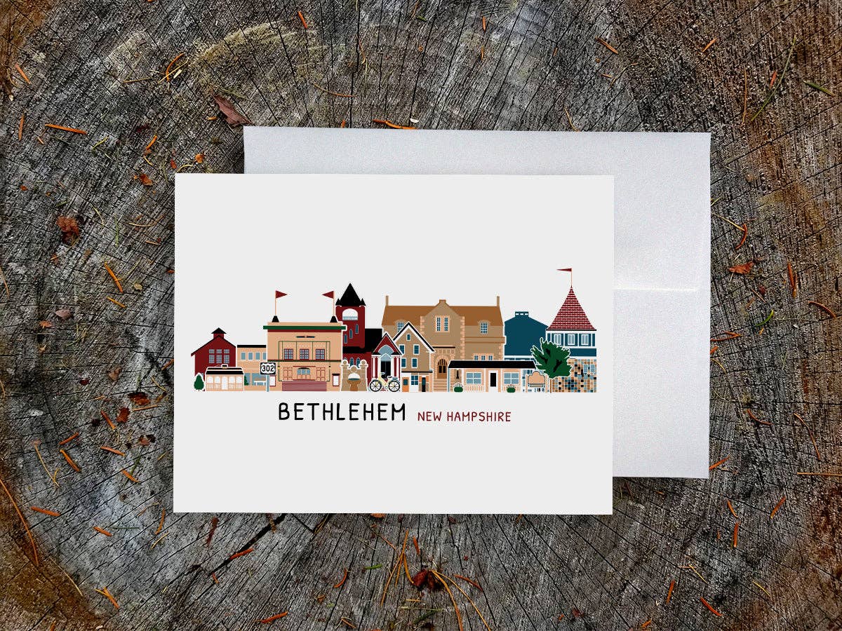 Bethlehem New Hampshire Cityscape Blank Greeting Card