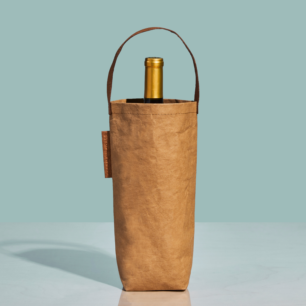 Connoisseur Wine Tote, Reusable Vegan Leather Bag