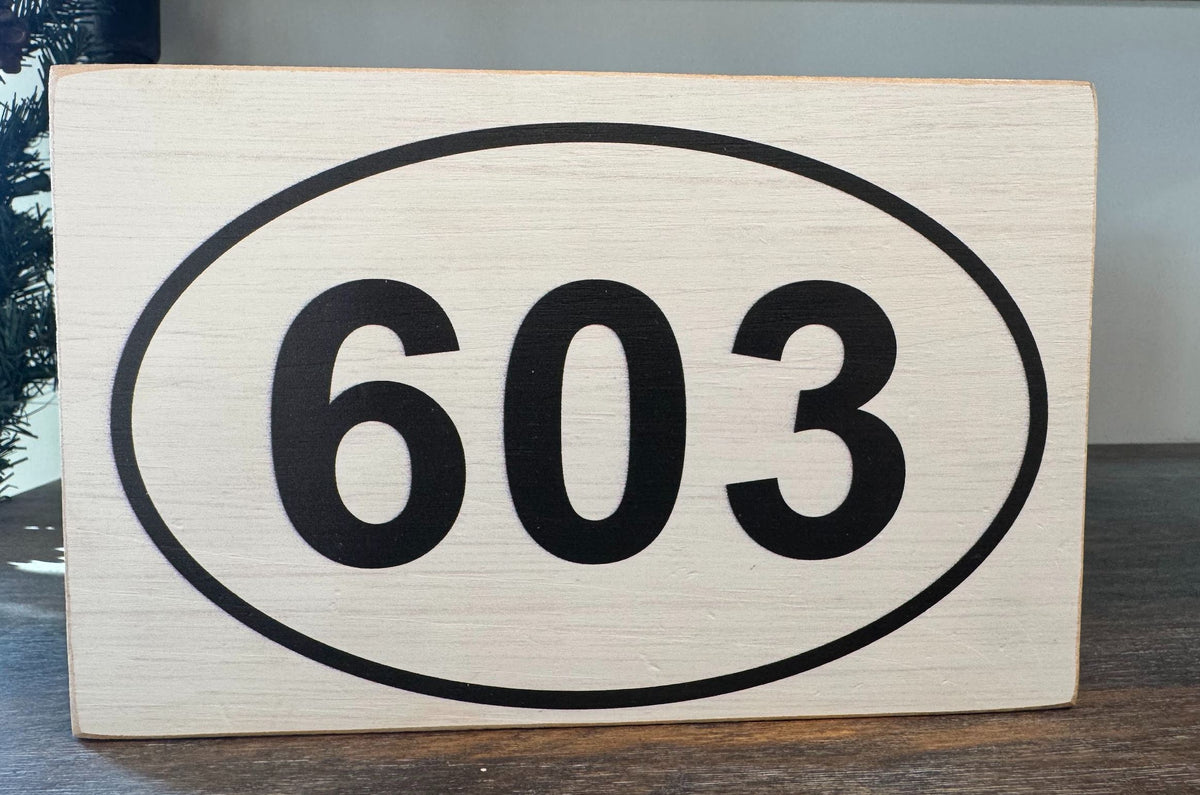 603 (New Hampshire) Decorative Wooden Block