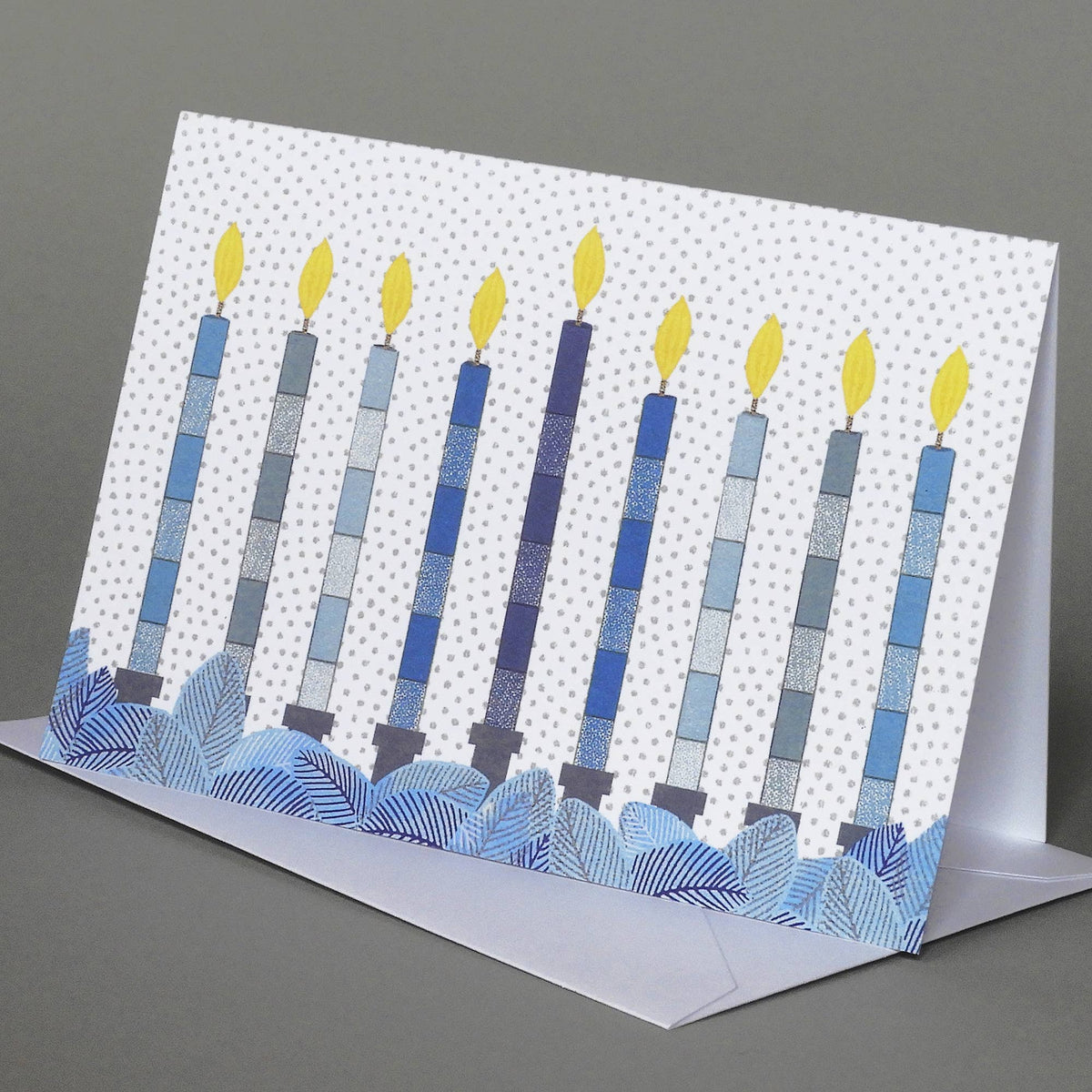 Blue Menorah Notecard