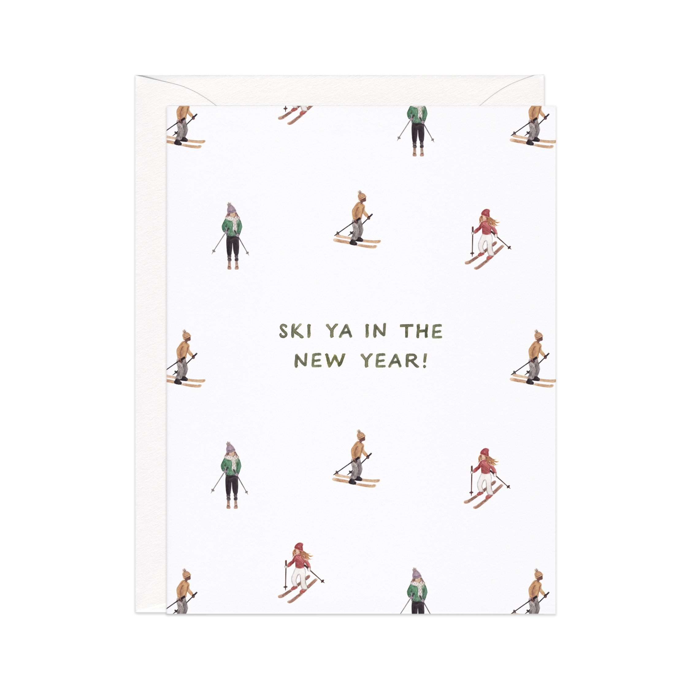 Ski Ya New Years — Cozy Winter Holiday Card