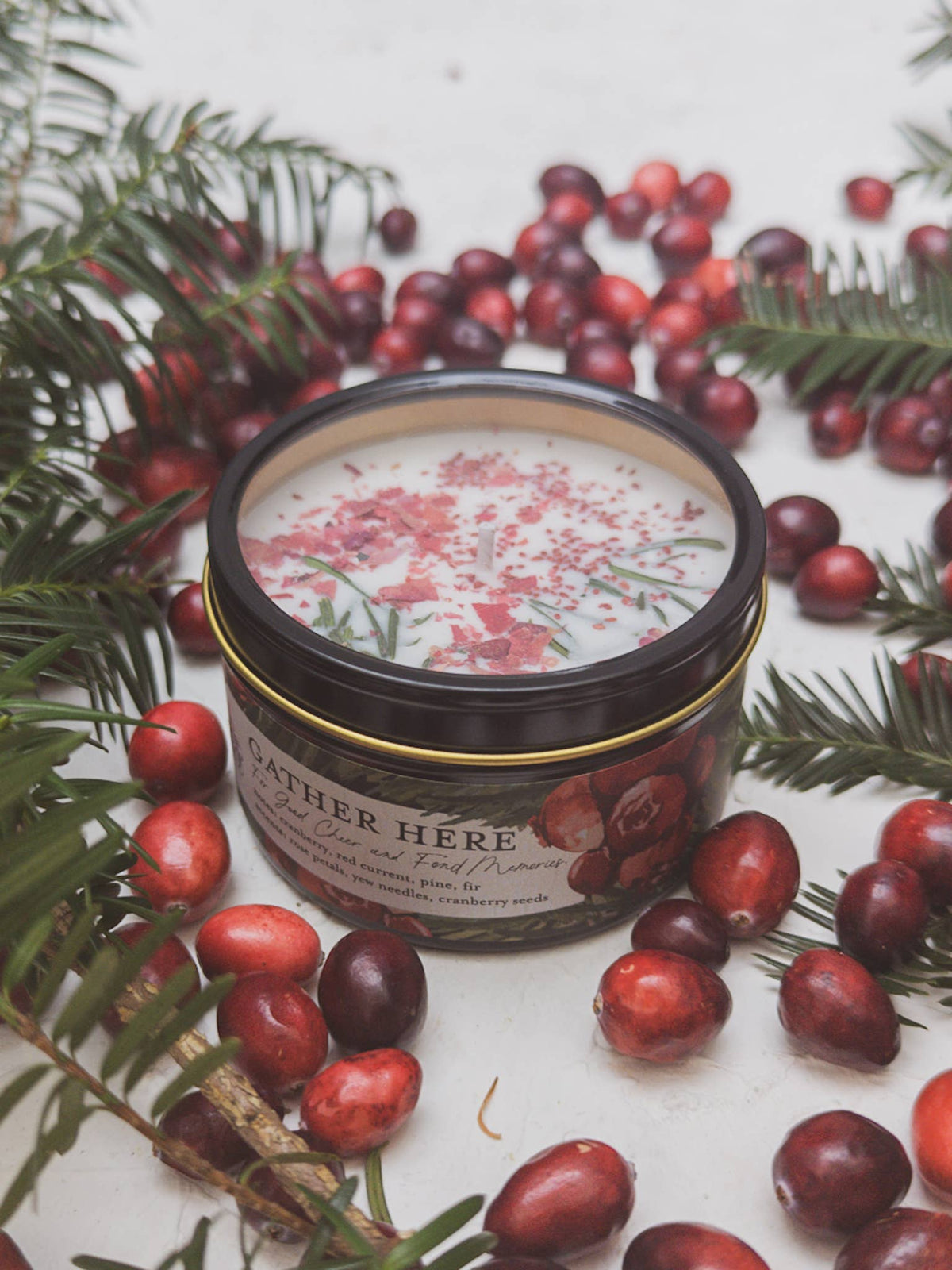 Gather Here - Cranberry Pine Soy Candle