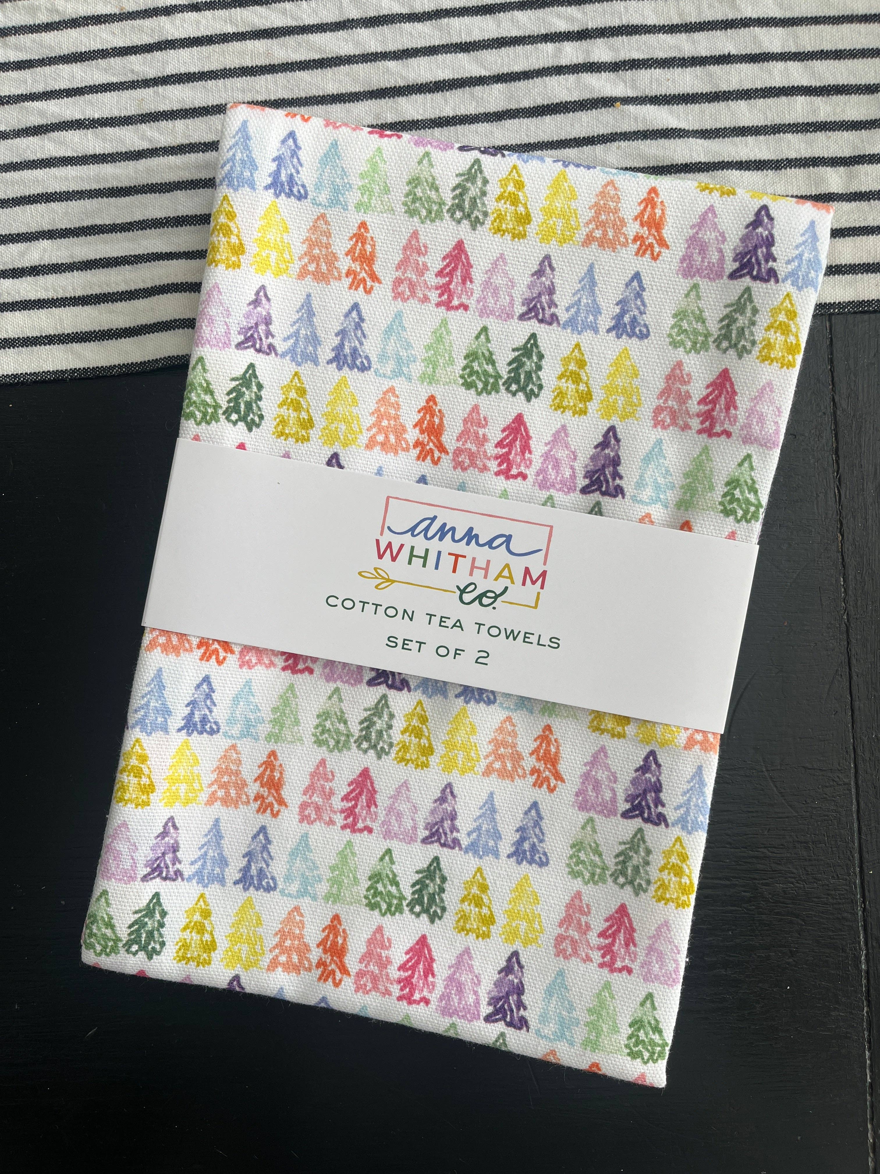Rainbow Trees Tea Towel