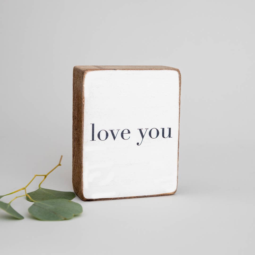 Love You Decorative Wooden Block