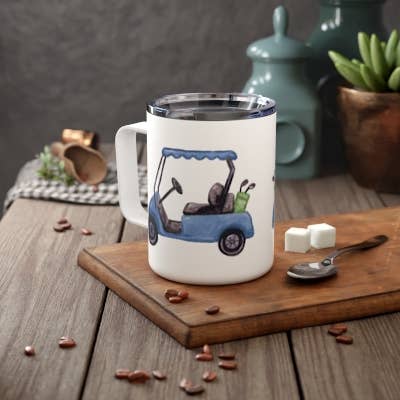 Golf Cart Insulated Travel Mug