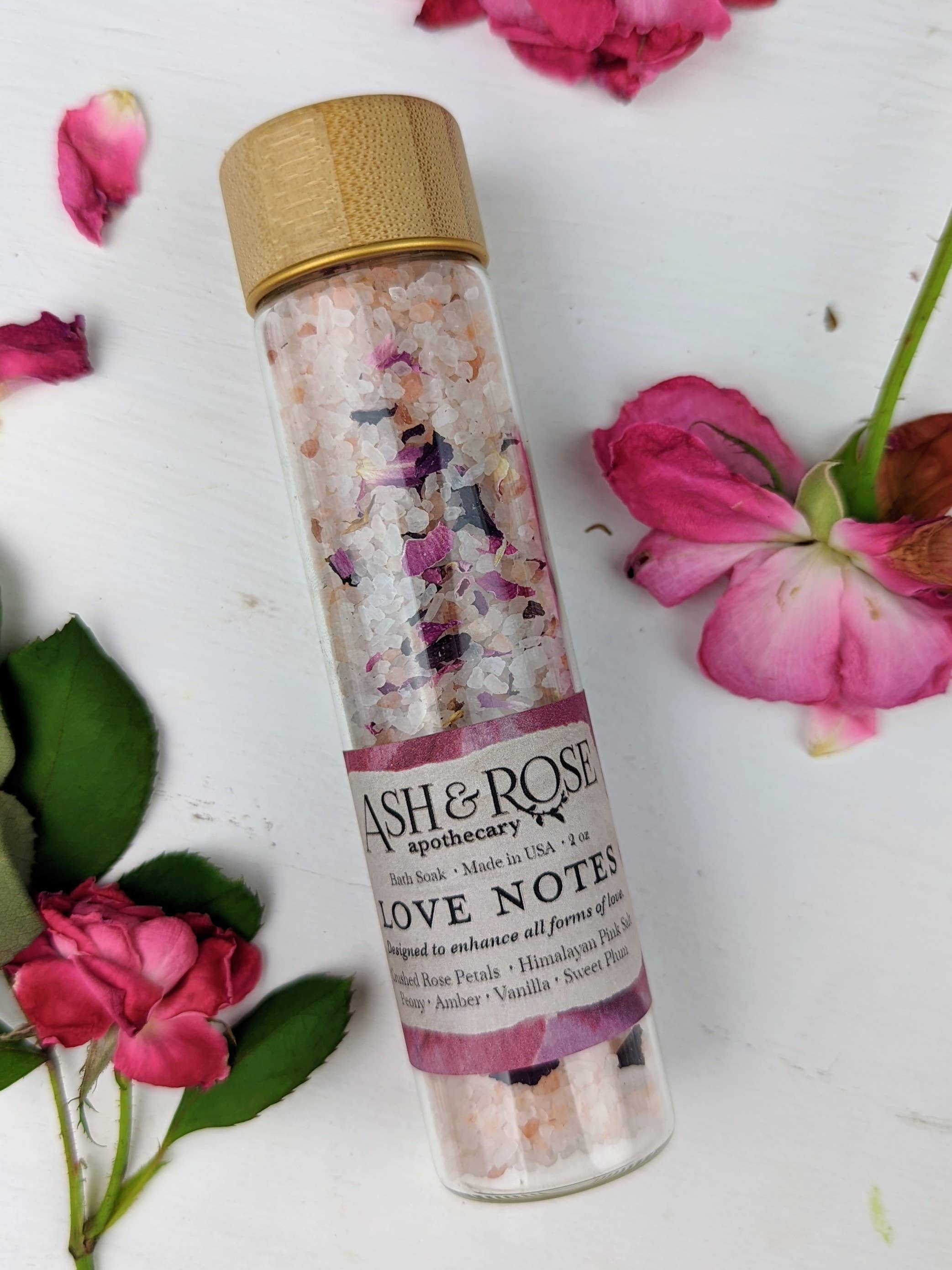 Love Note Himalayan Pink Salt Rose Petal Bath Soak Vial