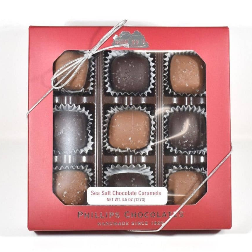 Sea Salt Chocolate Caramels - 9 Piece Box