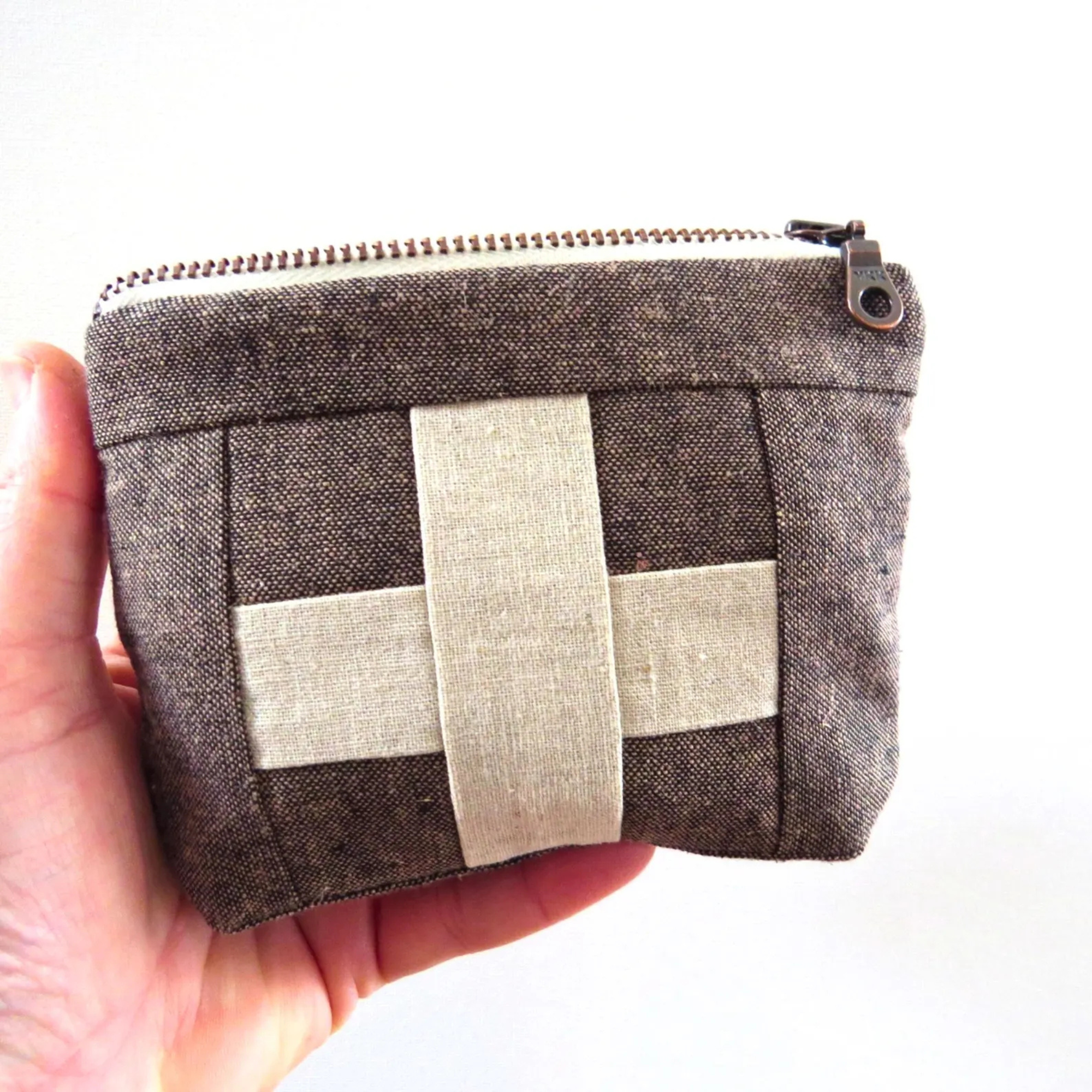 Handmade First Aid Travel Bag | Tobacco/Cream
