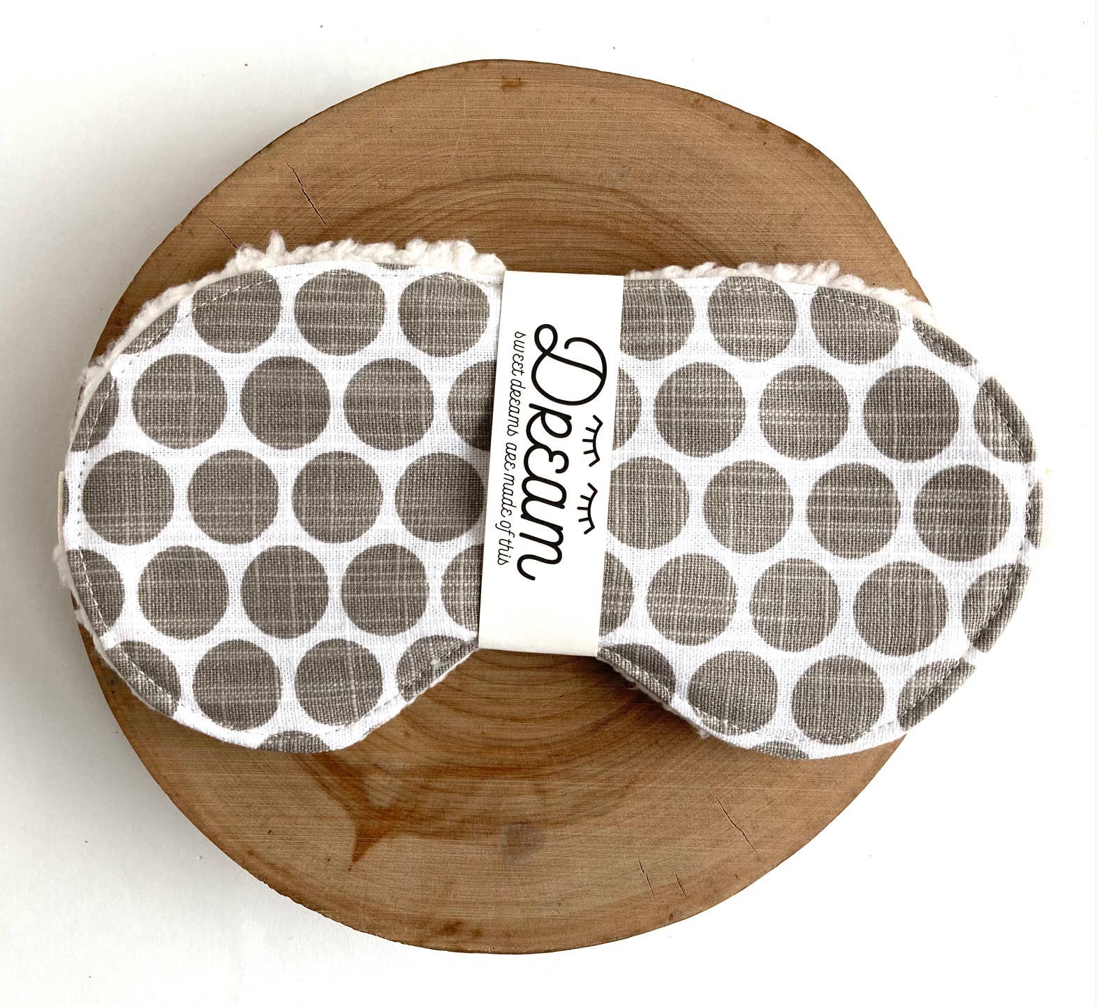 Sweet Dreams Sleep Mask | Khaki Dot