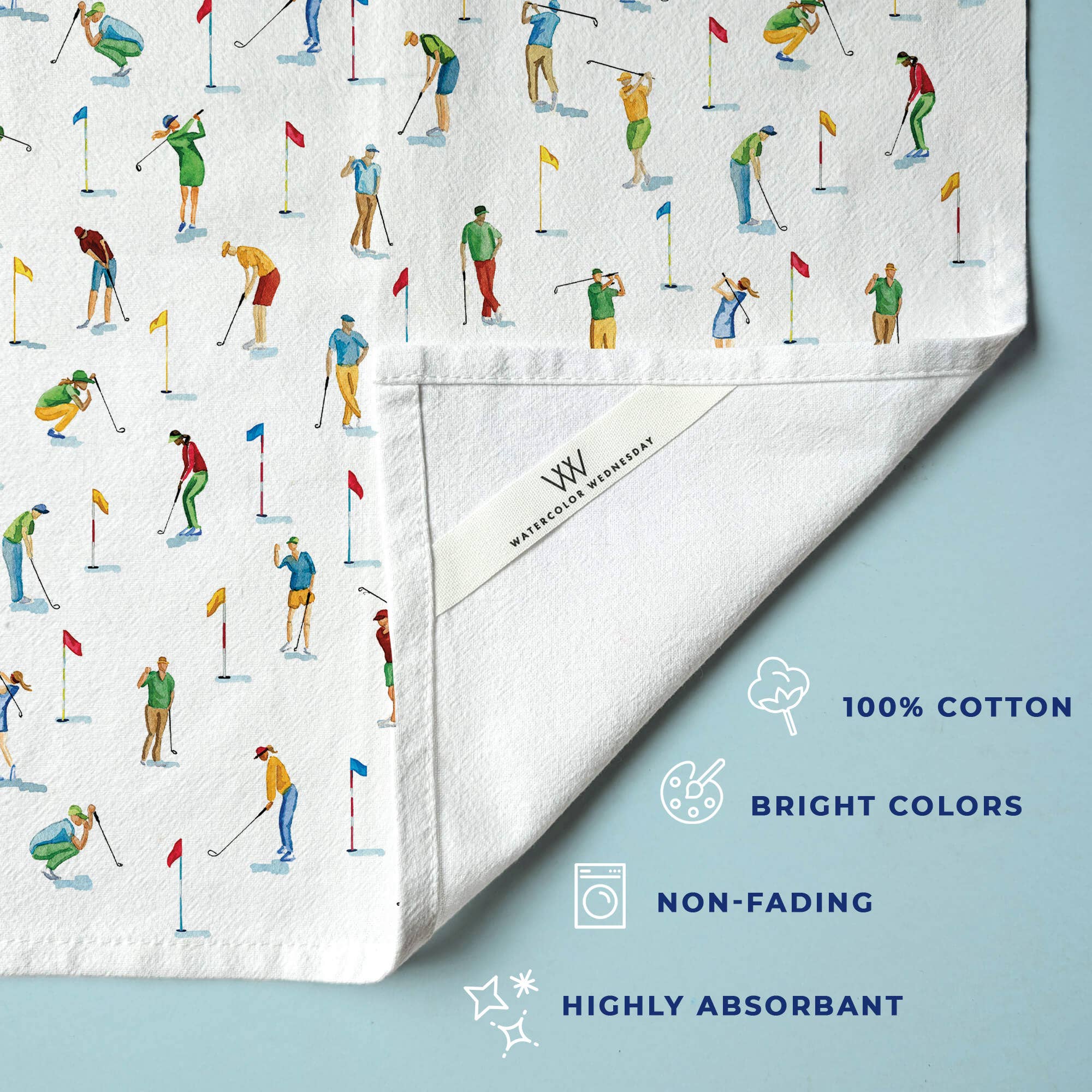 Tiny Golfers Tea Towel