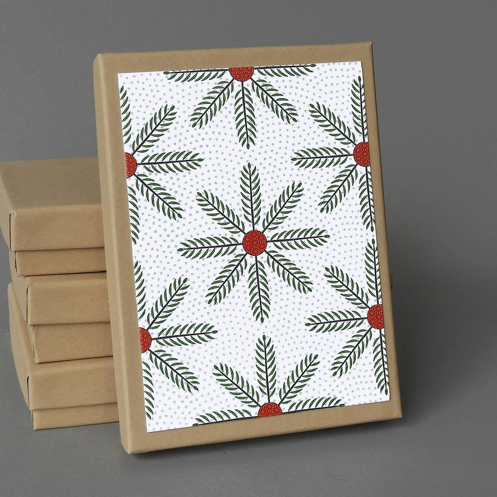 Christmas Fir Box: 10 Blank Christmas Cards